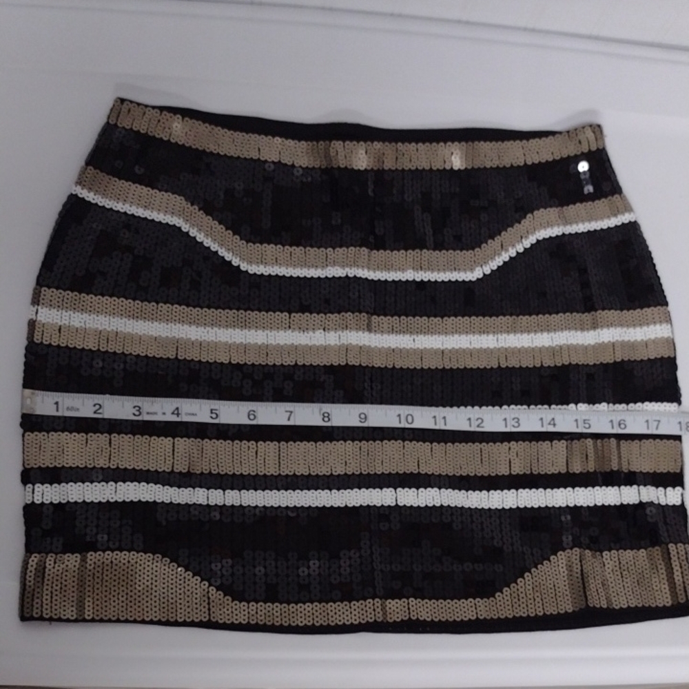 Express Black and Silver Sequin Pencil Mini Skirt Y2K, Rumba,Cocktail. - Picture 7 of 11
